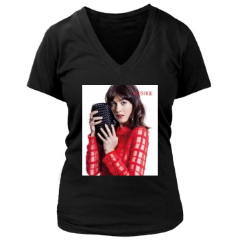 Mary Elizabeth Winstead Women's Deep V-Neck TShirt