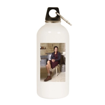 Sabrina Ferilli White Water Bottle With Carabiner