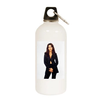 Sabrina Ferilli White Water Bottle With Carabiner