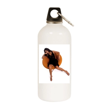 Sabrina Ferilli White Water Bottle With Carabiner