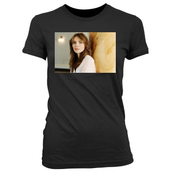 Saffron Burrows Women's Junior Cut Crewneck T-Shirt