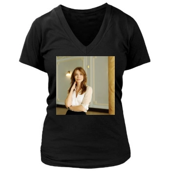 Saffron Burrows Women's Deep V-Neck TShirt