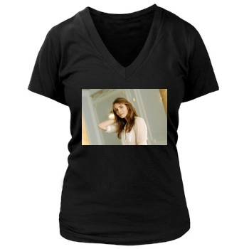 Saffron Burrows Women's Deep V-Neck TShirt