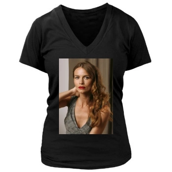 Saffron Burrows Women's Deep V-Neck TShirt