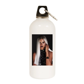 Samantha Harris White Water Bottle With Carabiner