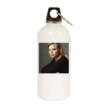 Samantha Janus White Water Bottle With Carabiner