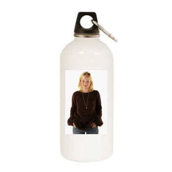 Samantha Mathis White Water Bottle With Carabiner