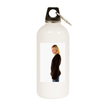 Samantha Mathis White Water Bottle With Carabiner