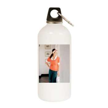 Sara Evans White Water Bottle With Carabiner