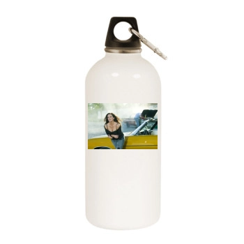 Sara Evans White Water Bottle With Carabiner