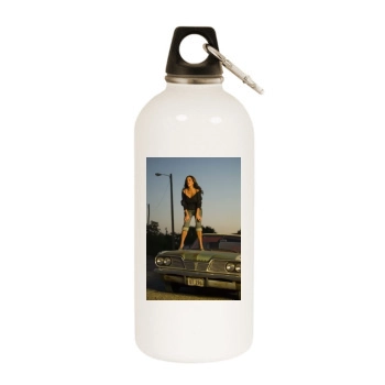 Sara Evans White Water Bottle With Carabiner