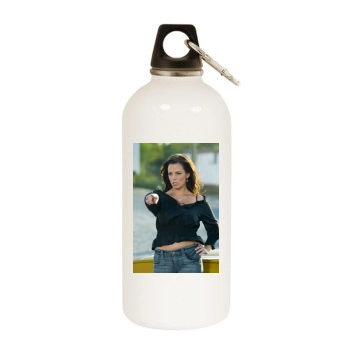 Sara Evans White Water Bottle With Carabiner