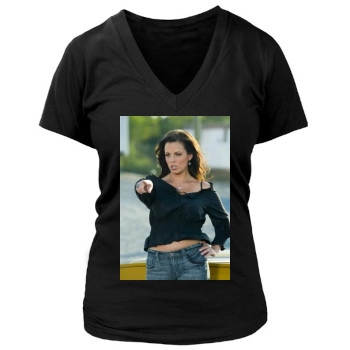 Sara Evans Women's Deep V-Neck TShirt