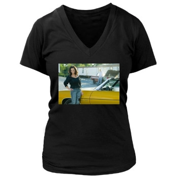 Sara Evans Women's Deep V-Neck TShirt