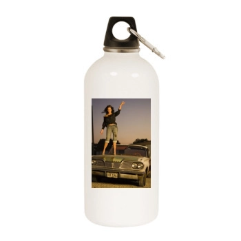 Sara Evans White Water Bottle With Carabiner