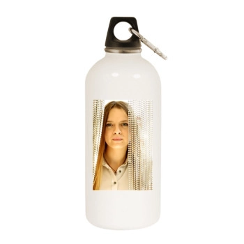 Sara Forestier White Water Bottle With Carabiner