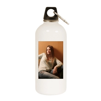 Sara Forestier White Water Bottle With Carabiner