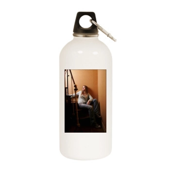 Sara Forestier White Water Bottle With Carabiner