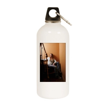 Sara Forestier White Water Bottle With Carabiner