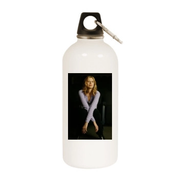 Sara Forestier White Water Bottle With Carabiner