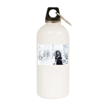 Sarah Brightman White Water Bottle With Carabiner