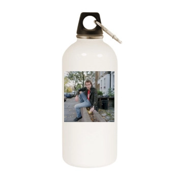 Alessandro Nivola White Water Bottle With Carabiner