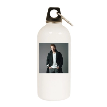 Alessandro Nivola White Water Bottle With Carabiner