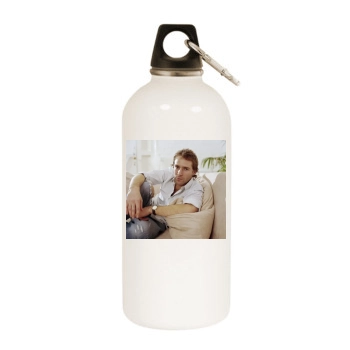 Alessandro Nivola White Water Bottle With Carabiner