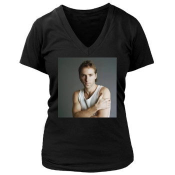 Alessandro Nivola Women's Deep V-Neck TShirt