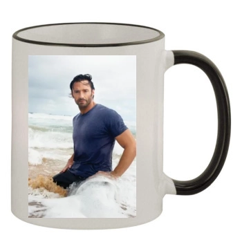 Hugh Jackman 11oz Colored Rim & Handle Mug