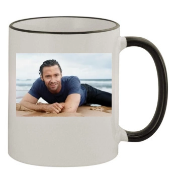 Hugh Jackman 11oz Colored Rim & Handle Mug