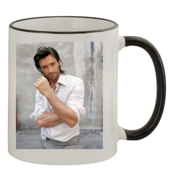 Hugh Jackman 11oz Colored Rim & Handle Mug