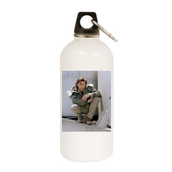 Hugh Jackman White Water Bottle With Carabiner