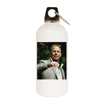 Kevin Costner White Water Bottle With Carabiner