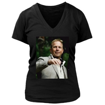 Kevin Costner Women's Deep V-Neck TShirt