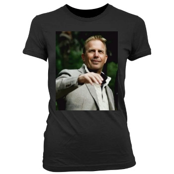 Kevin Costner Women's Junior Cut Crewneck T-Shirt