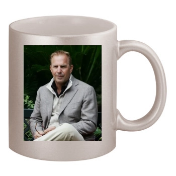 Kevin Costner 11oz Metallic Silver Mug