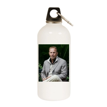 Kevin Costner White Water Bottle With Carabiner