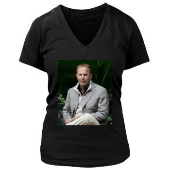 Kevin Costner Women's Deep V-Neck TShirt