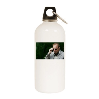 Kevin Costner White Water Bottle With Carabiner