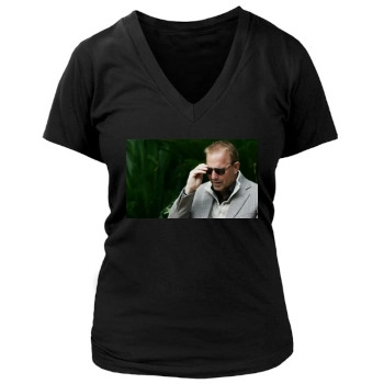 Kevin Costner Women's Deep V-Neck TShirt