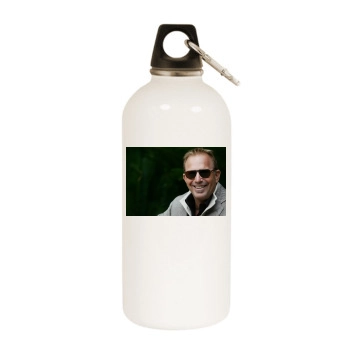 Kevin Costner White Water Bottle With Carabiner