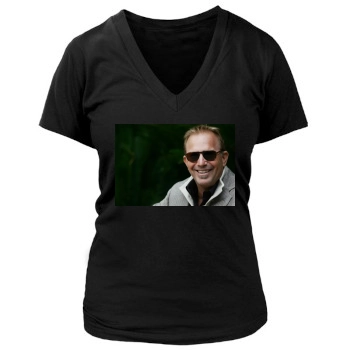 Kevin Costner Women's Deep V-Neck TShirt