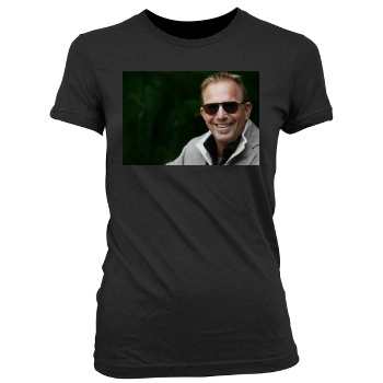 Kevin Costner Women's Junior Cut Crewneck T-Shirt