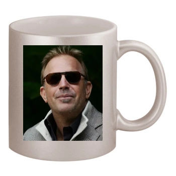 Kevin Costner 11oz Metallic Silver Mug