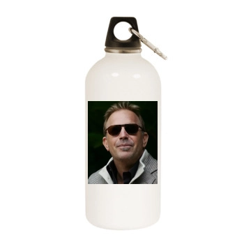 Kevin Costner White Water Bottle With Carabiner