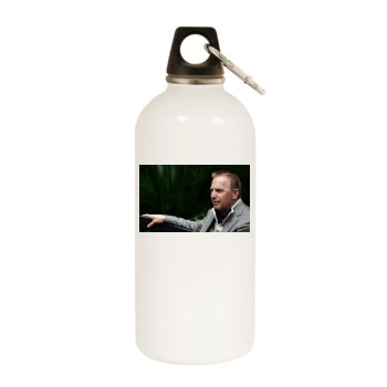 Kevin Costner White Water Bottle With Carabiner