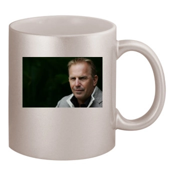 Kevin Costner 11oz Metallic Silver Mug