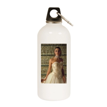 Samaire Armstrong White Water Bottle With Carabiner