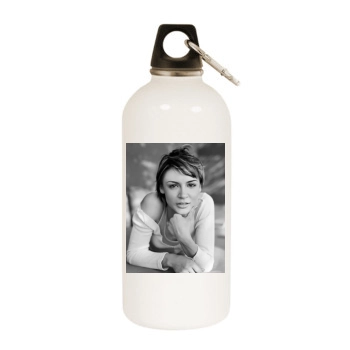 Samaire Armstrong White Water Bottle With Carabiner